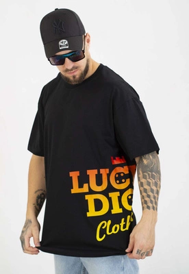 T-shirt Lucky Dice Frontback czarno pomarańczowy