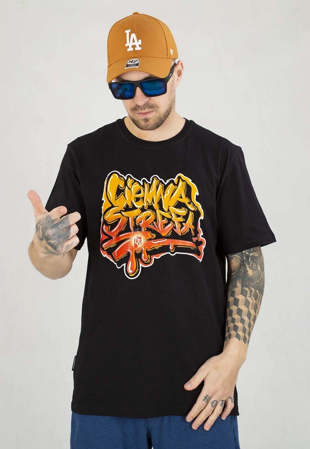 T-shirt Ciemna Strefa Graffiti czarny