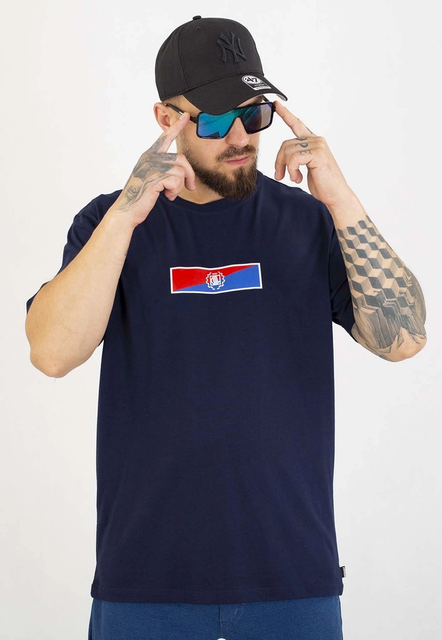 T-shirt Diil Double Block granatowy