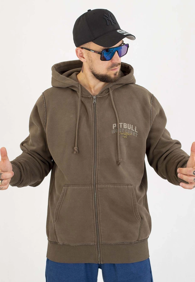 Bluza Pit Bull Z Kapturem ZIP Santa Muerte major olive