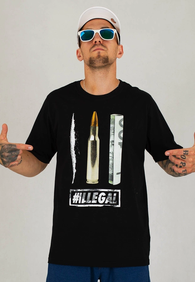 T-shirt Illegal Narcos czarny