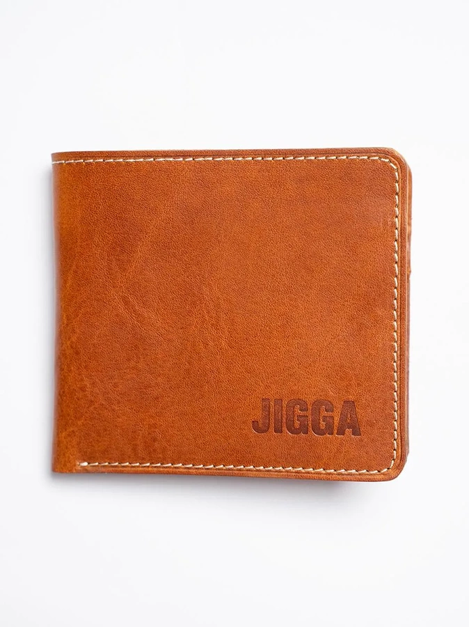 Portfel Jigga Wear Name Leather brązowy