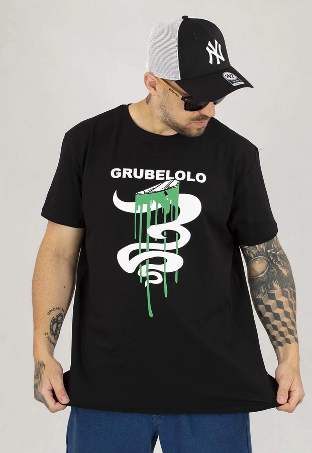 T-shirt Grube Lolo Joint czarny