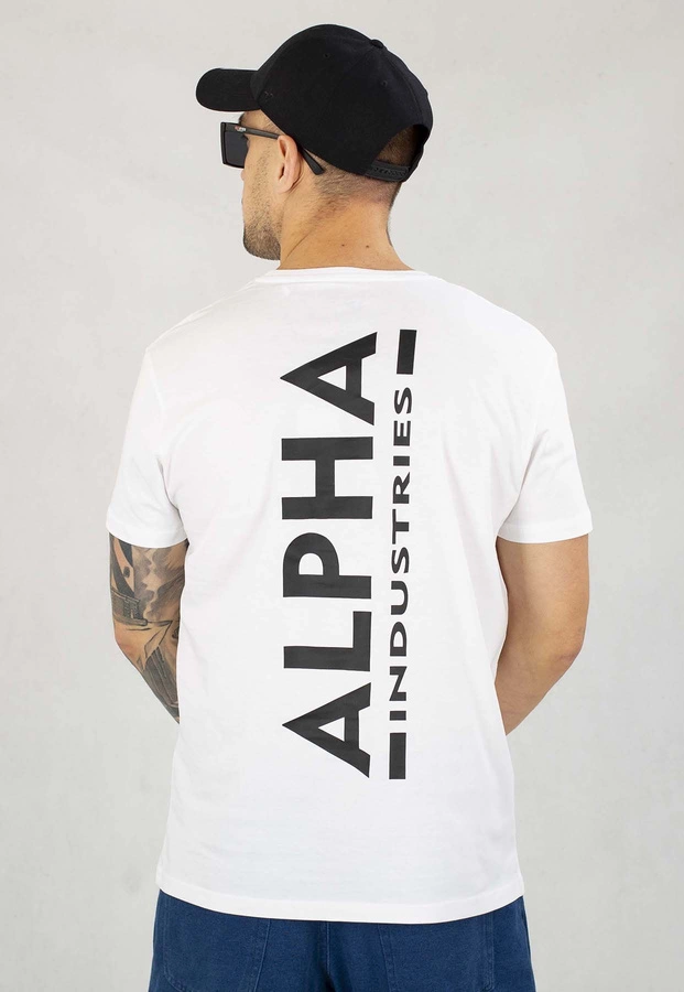 T-shirt Alpha Industries Back Print 128507 biały