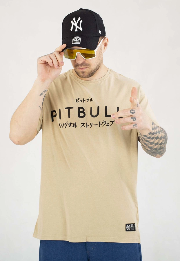 T-shirt Pit Bull Denim Washed 190 Bravery sand