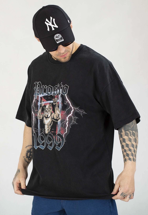 T-shirt Prosto Baggy Urbgym Washed czarny