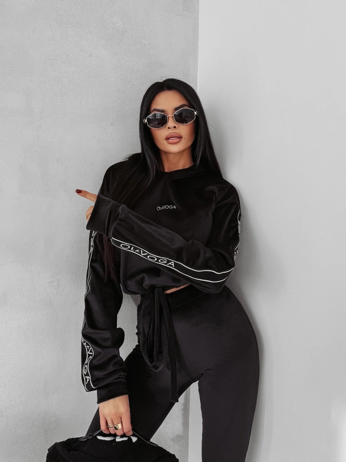 Komplet Olavoga Velvet Aura czarny