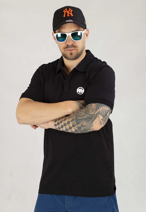 T-shirt Polo Pit Bull Jersey Slim Fit Small Logo czarny