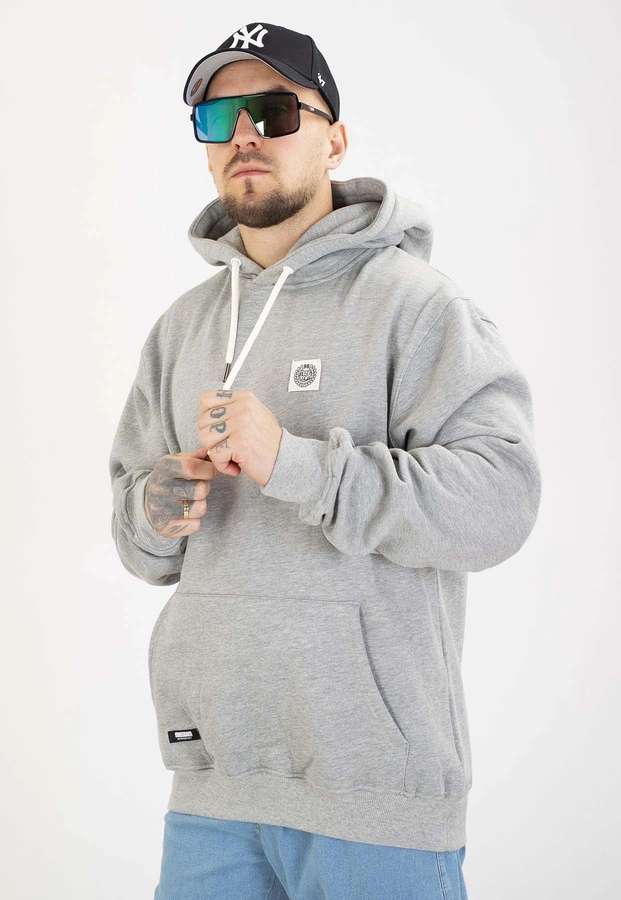 Bluza Mass Z Kapturem Patch szara
