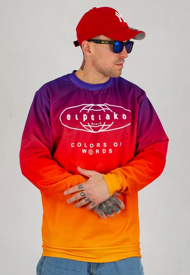 Bluza El Polako Gradient Elpo granatowo pomarańczowa