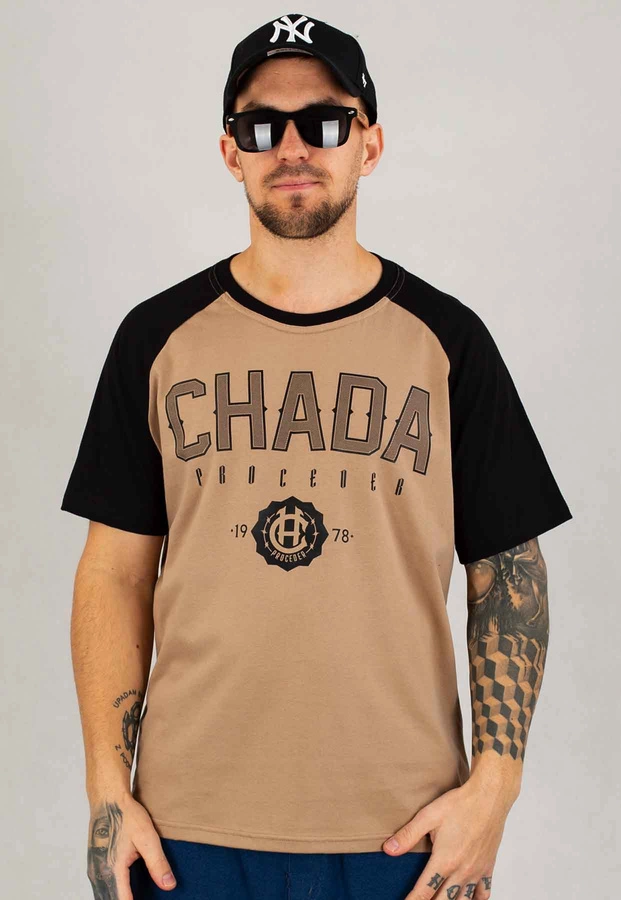 T-shirt Chada Akademiks beżowo czarny