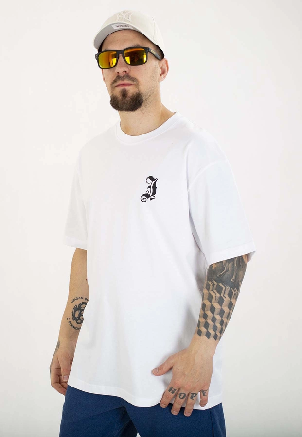 T-shirt Jigga Wear Oversize Gothic biały
