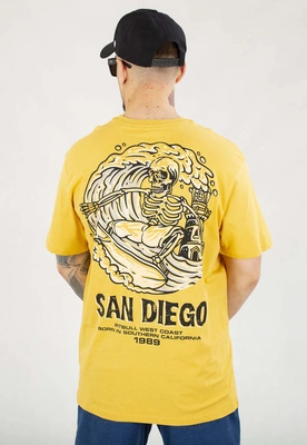 T-shirt Pit Bull Skull Surf 170 pale yellow
