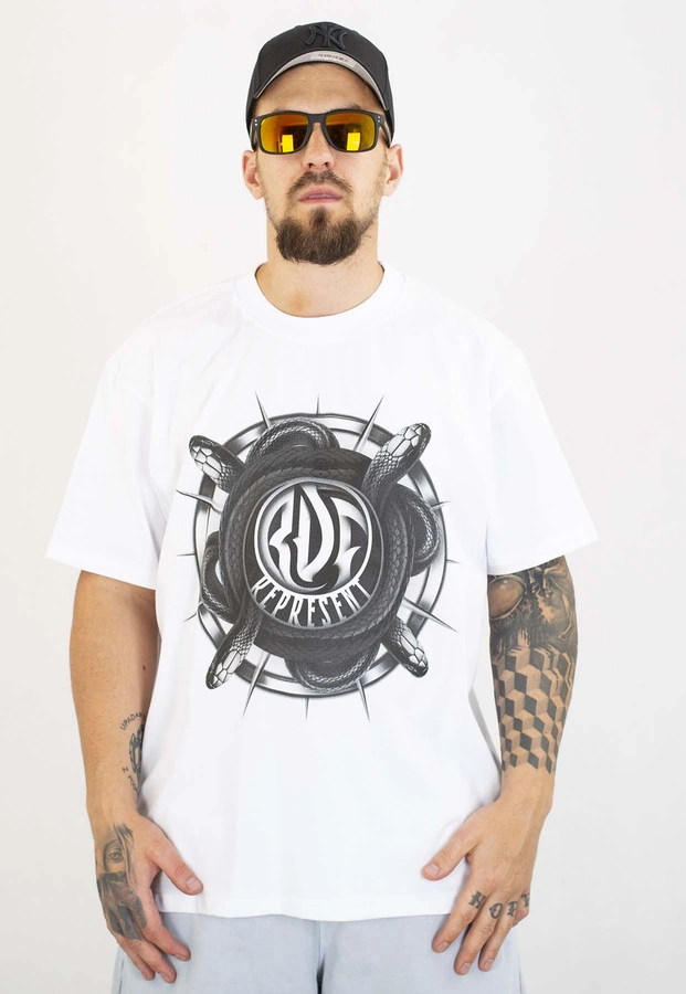 T-shirt Brain Dead Familia Snakes biały