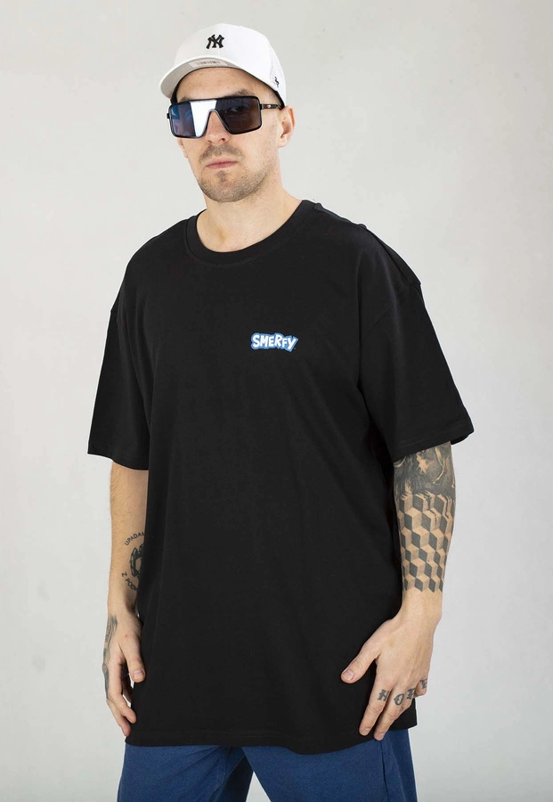 T-shirt Smerfy Baggy Graffiti czarny