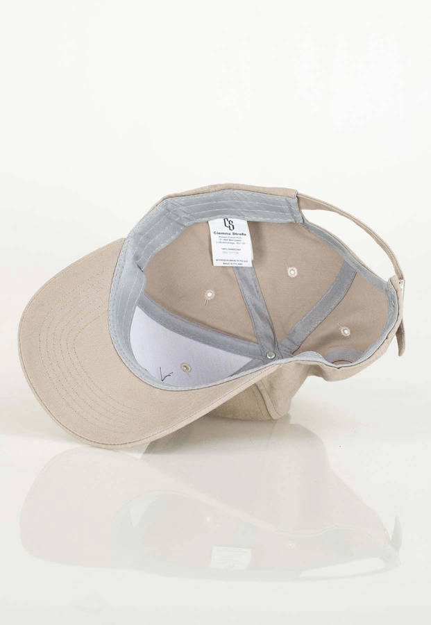 Czapka Snapback Ciemna Strefa CS beżowa