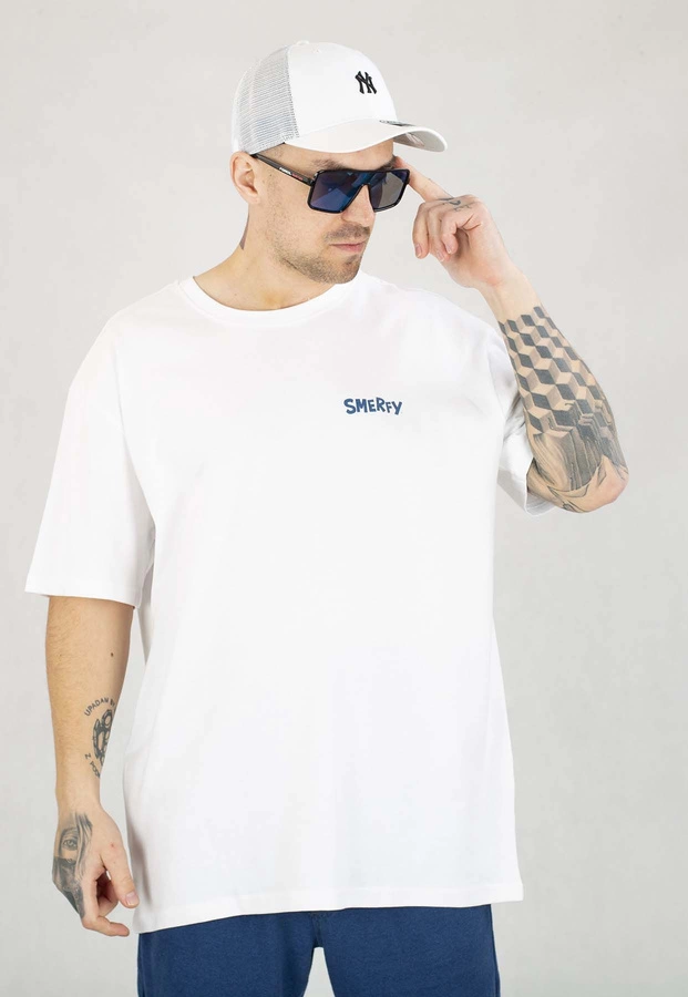 T-shirt Smerfy Baggy Scene biały