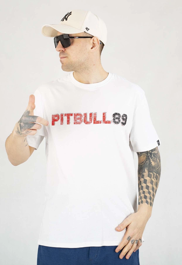 T-shirt Pit Bull Dog 89 biały