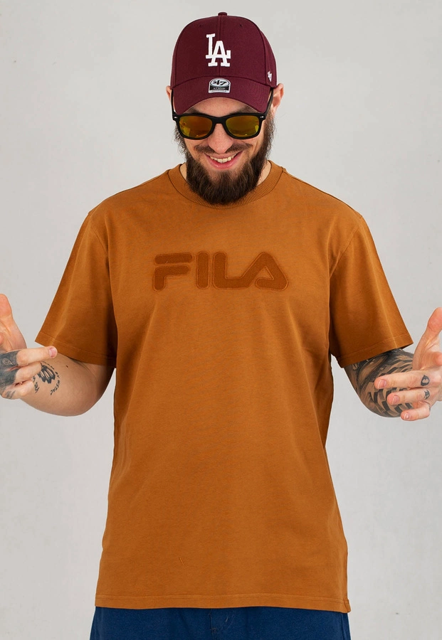 T-shirt Fila Buek FAM0279 brązowy