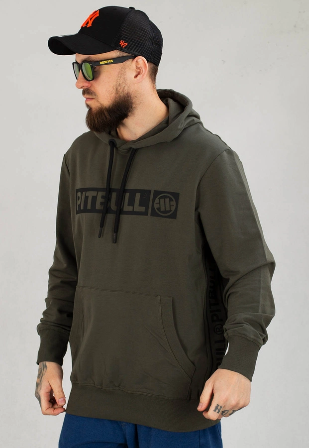 Bluza Pit Bull Hooded French Terry Brighton oliwkowa