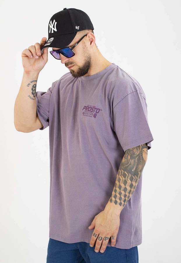 T-shirt Prosto Oversize Flathead sprany lawendowy
