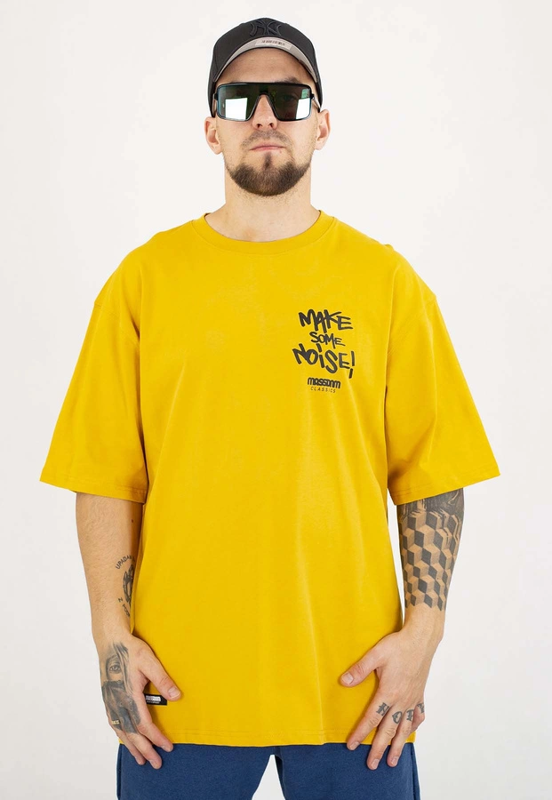 T-shirt Mass Noise żółty