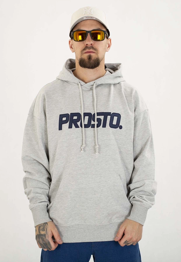 Bluza Prosto Z kapturem Check szara
