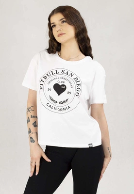T-Shirt Pit Bull Oversize Heartie biały