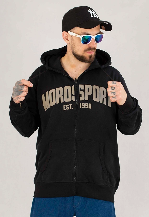 Bluza Moro Sport Z Kapturem Zip Big College czarna