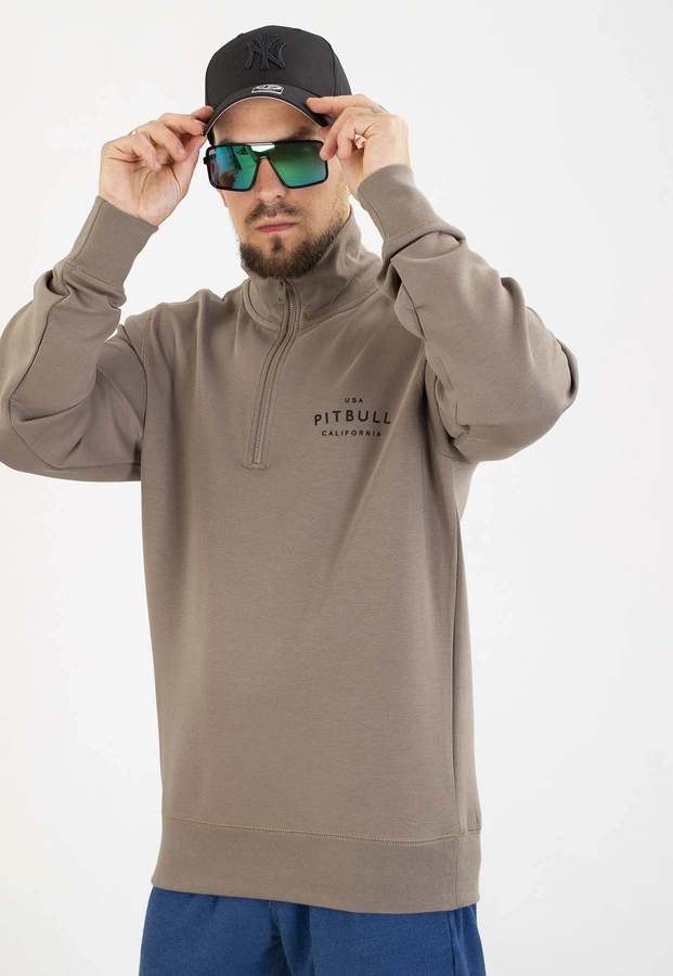 Bluza Pit Bull Bez Kaptura Half Zip Sampson taupe