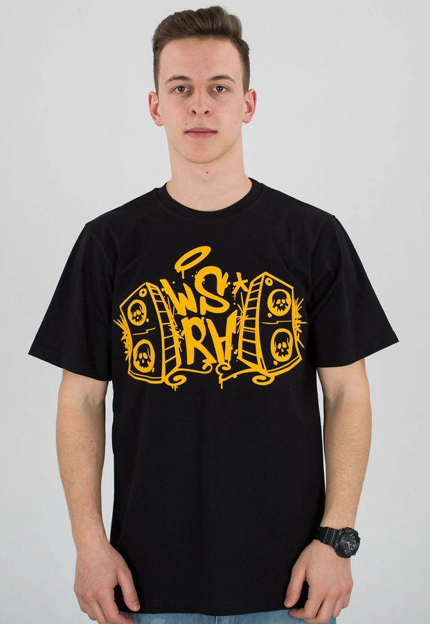 T-shirt WSRH Classic Logo czarno żółty