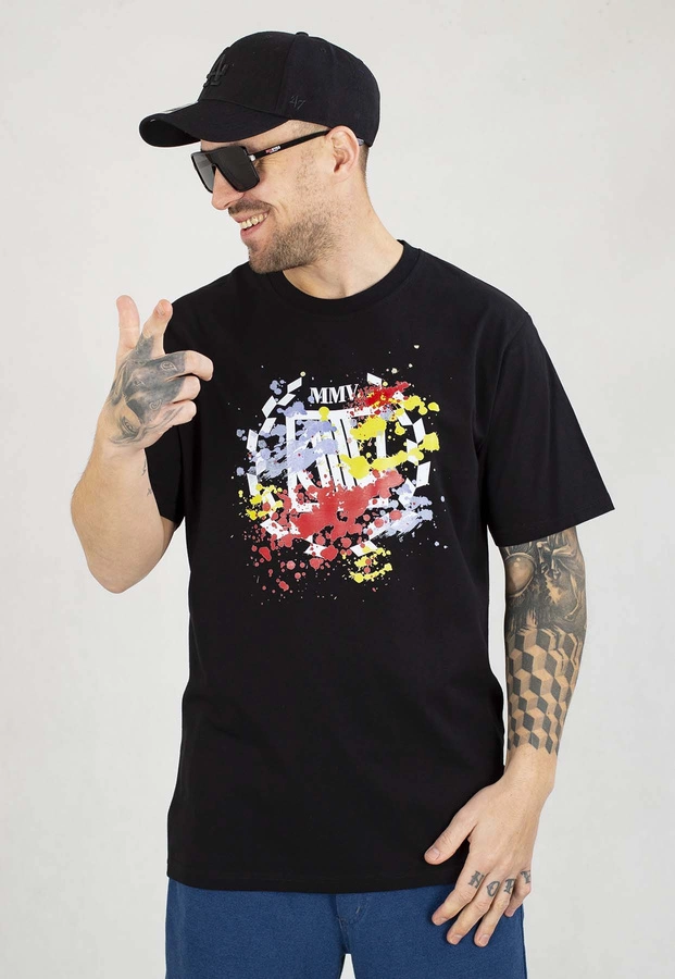 T-shirt Diil Splash czarno biały