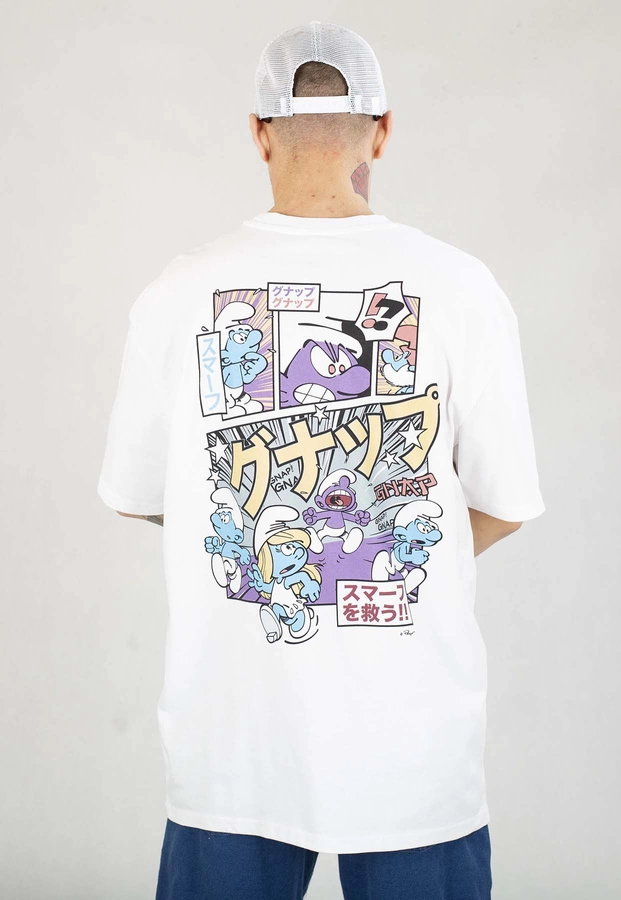 T-shirt Smerfy Baggy Jumble biały