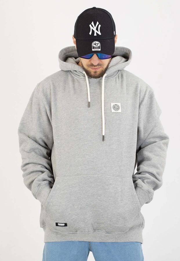 Bluza Mass Z Kapturem Patch szara