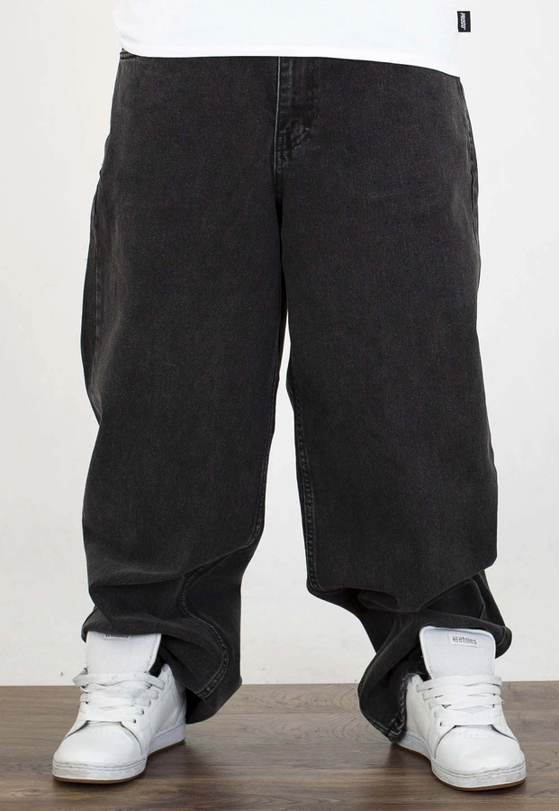 Spodnie Jigga Wear New Outline Super Baggy Jeans black washed