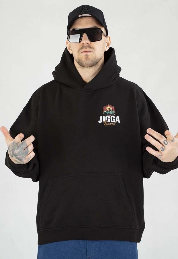 Bluza Jigga Wear Z Kapturem Baggy Outdoor czarna