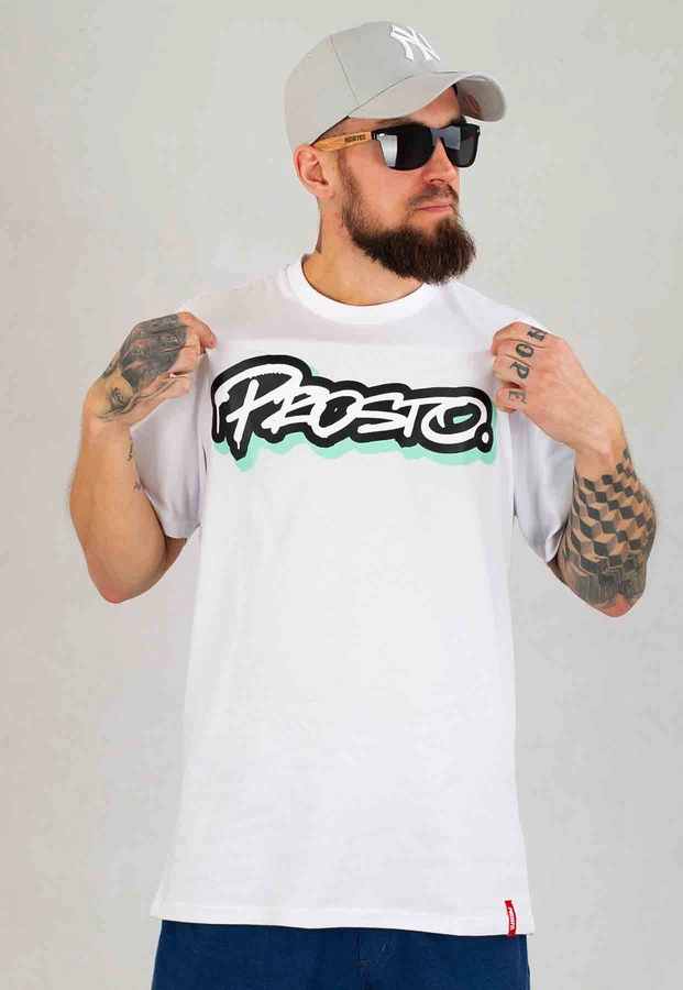 T-shirt Prosto Stafrad biały