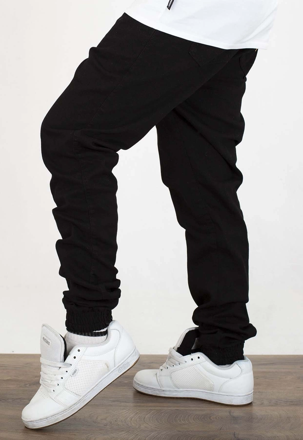 Spodnie Grube Lolo Dymek Back Haft czarno złote