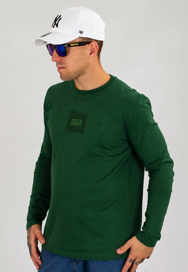 Longsleeve SSG Slim Square ciemno zielony