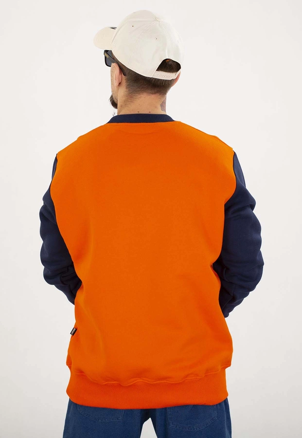 Bluza Diil Bez Kaptura Small Double pomarańczowo granatowa