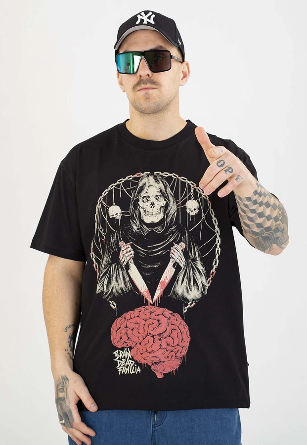 T-shirt Brain Dead Familia Mózg czarny
