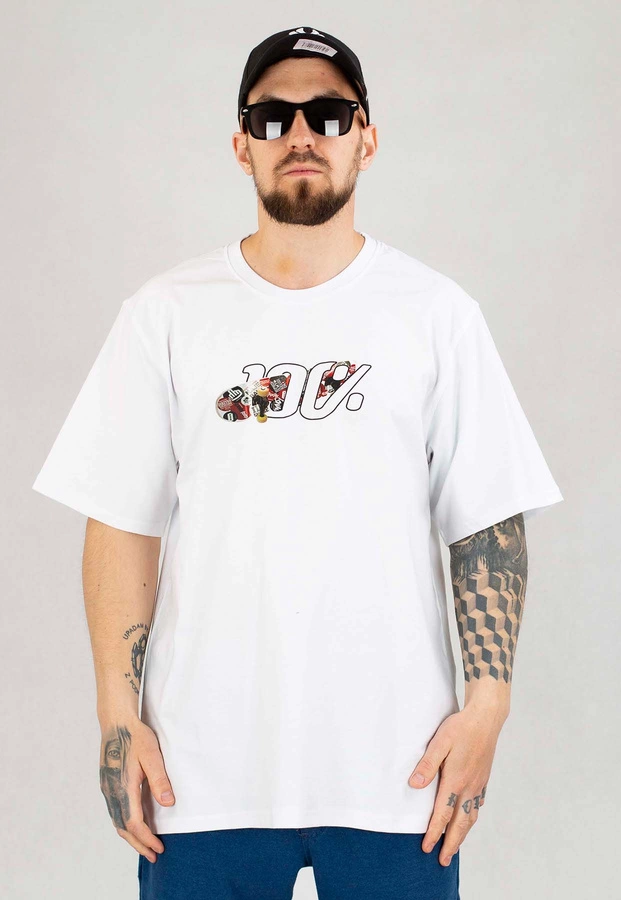 T-shirt Stoprocent Skate biały