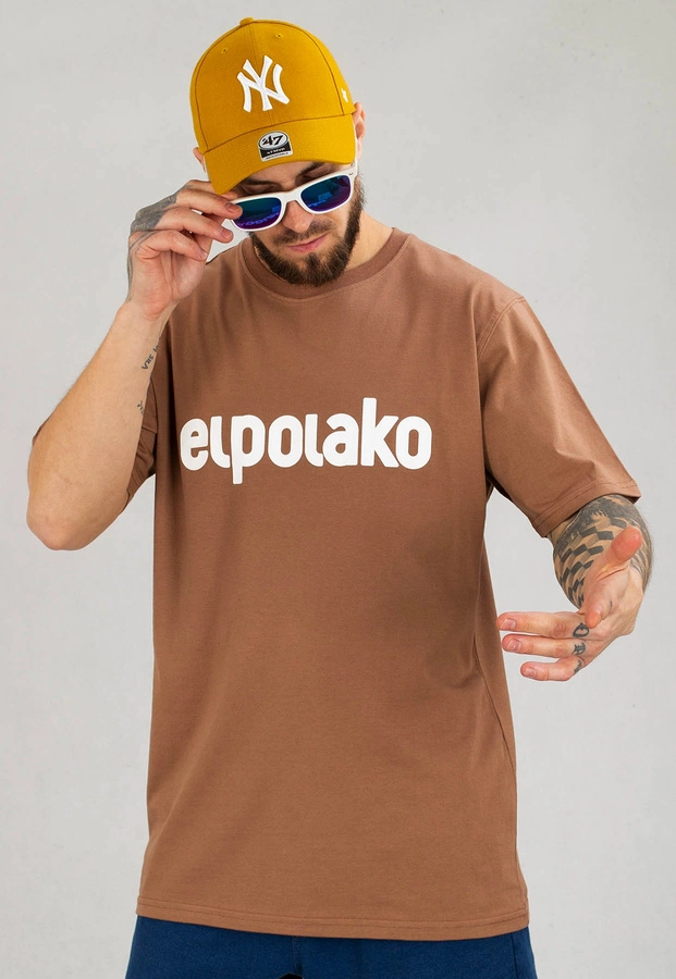 T-shirt El Polako EP Basic brązowy