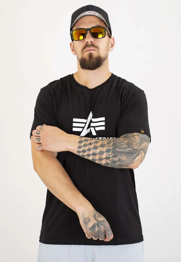 T-shirt Alpha Industries Basic 100501 czarno biały