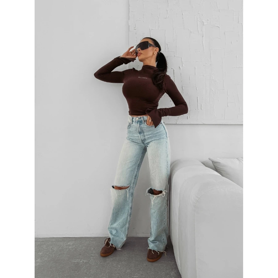 Bluzka Olavoga Autumn brązowa