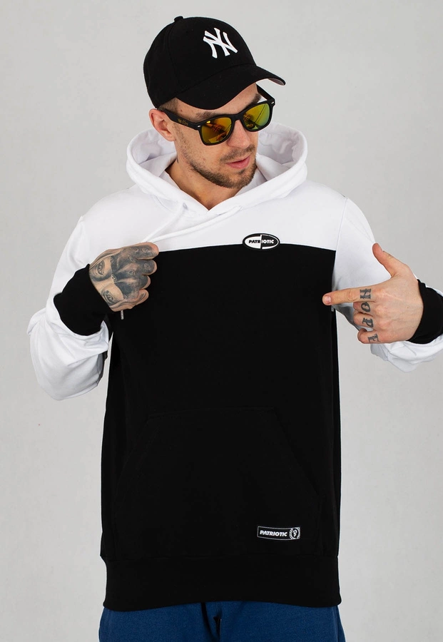 Bluza Patriotic Oval Shoulder biało czarna