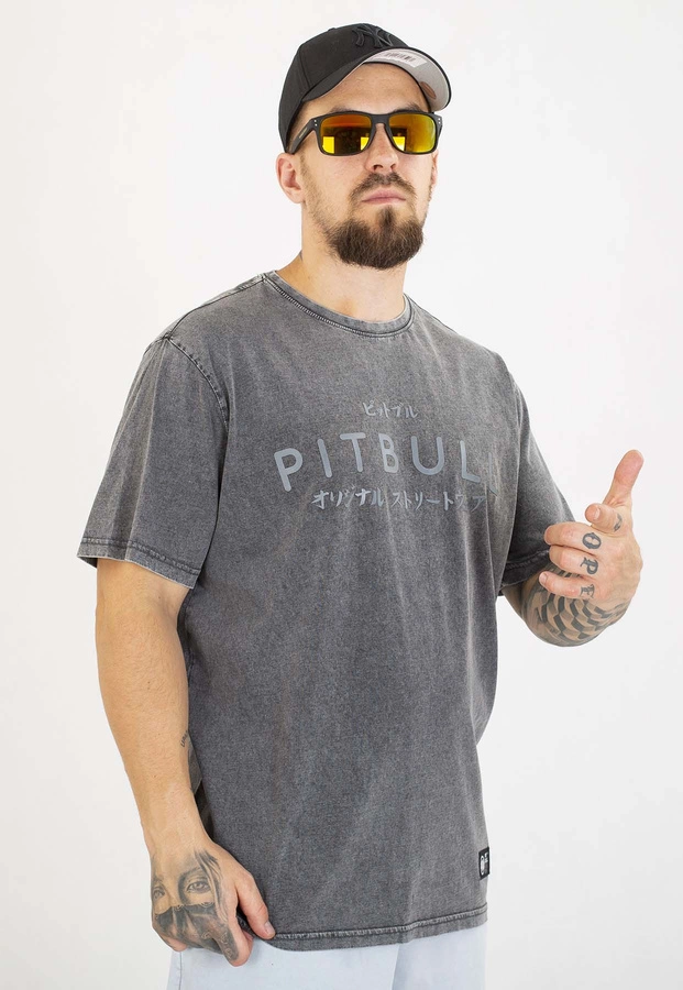 T-shirt Pit Bull Mt.Fuji 190 washed grey