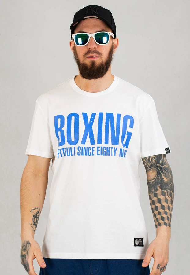 T-shirt Pit Bull Middle Boxing Champions biały