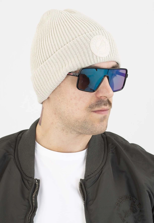 Czapka Zimowa Pit Bull San Diego CA white stone