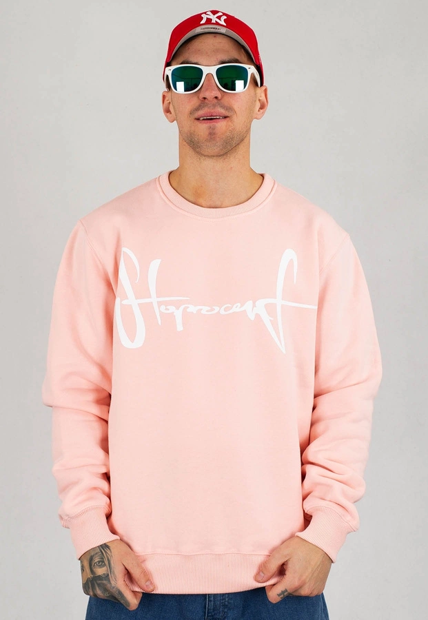 Bluza Stoprocent Big Tag różowo biała